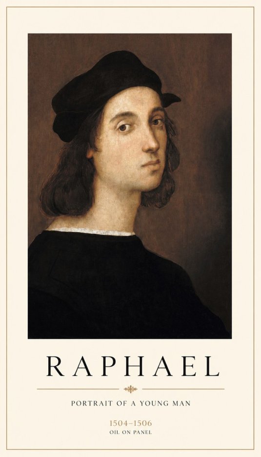 Raphael Portrait of a Young Man No1 - Affiche