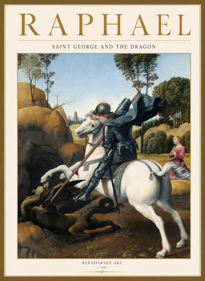 Raphael Saint George and the Dragon No1 - Affiche