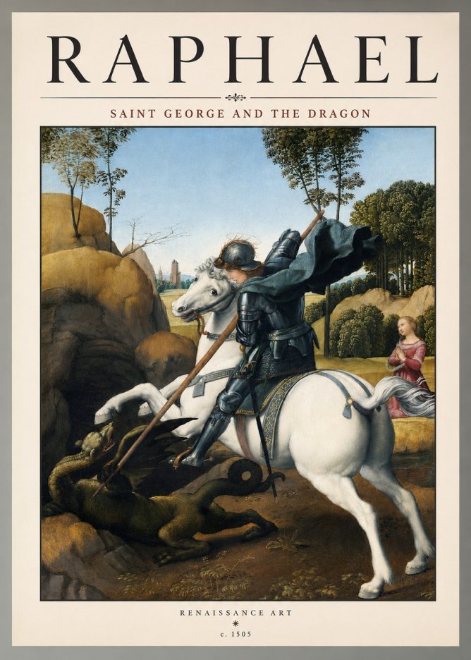 Raphael Saint George and the Dragon No2 - Affiche