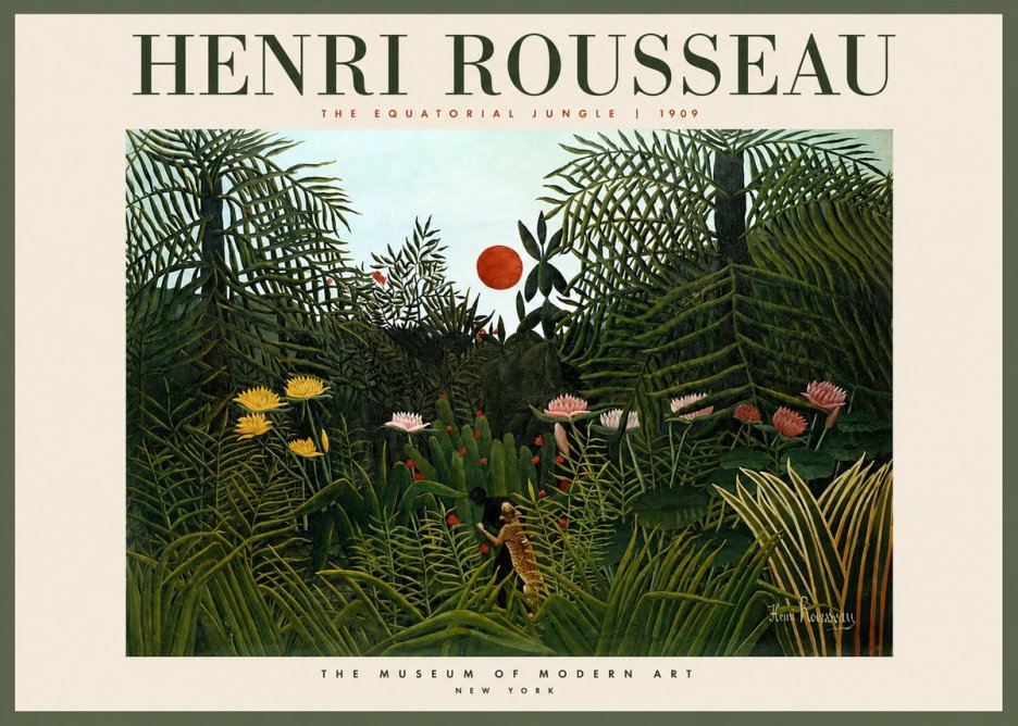 Rousseau The Equatorial Jungle III No2 - Affiche