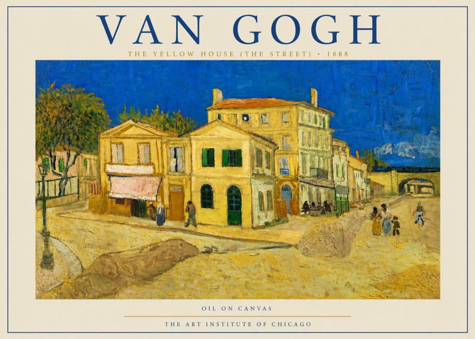 Van Gogh The Yellow House (the Street) No5 - Affiche