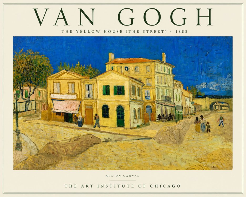 Van Gogh The Yellow House (the Street) No6 - Affiche