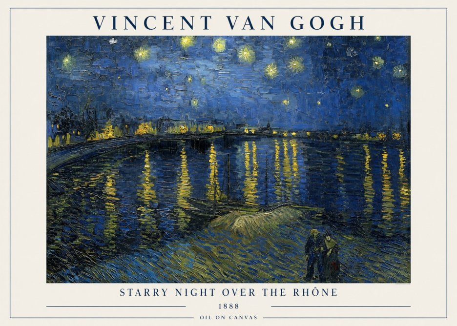 Van Gogh Starry Night over the Rhône No1 - Affiche