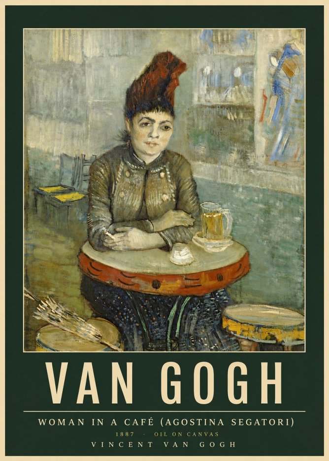 Van Gogh Woman in a Café (Agostina Segatori) No2 - Affiche