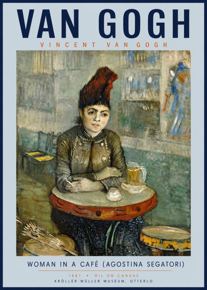 Van Gogh Woman in a Café (Agostina Segatori) No4 - Affiche
