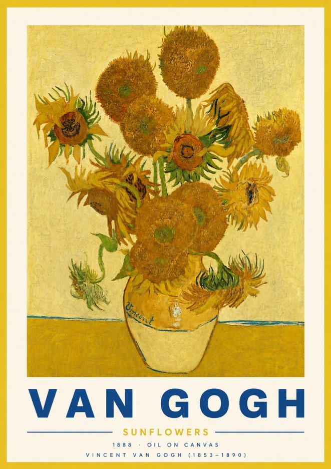 Van Gogh Sunflowers II No3 - Affiche