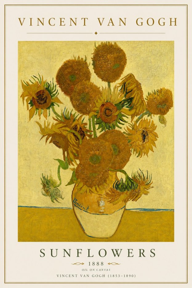 Van Gogh Sunflowers II No4 - Affiche