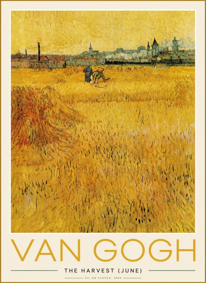 Van Gogh The Harvest (June) No2 - Affiche