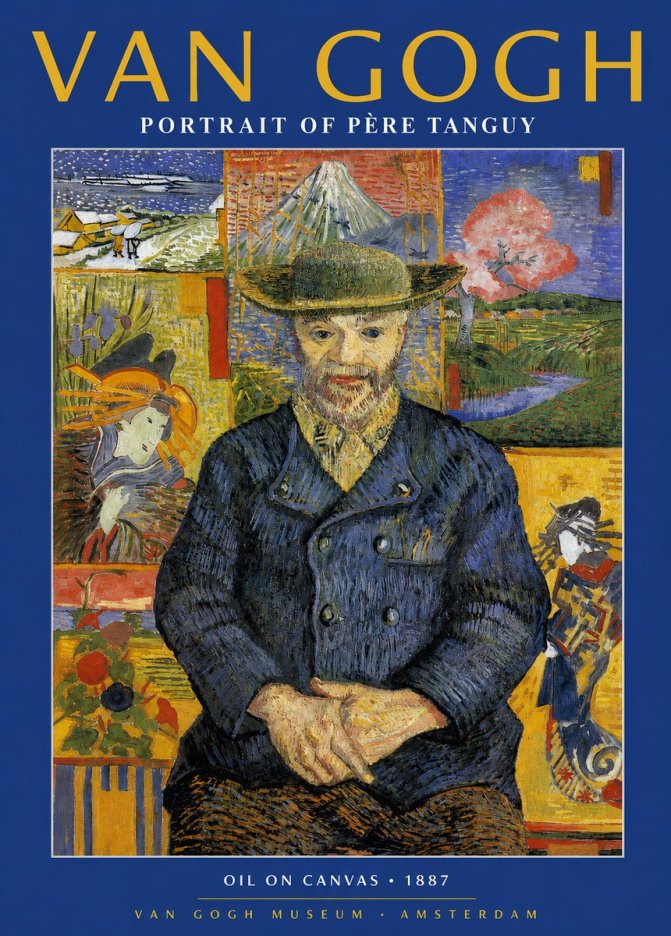 Van Gogh Portrait of Père Tanguy I No2 - Affiche