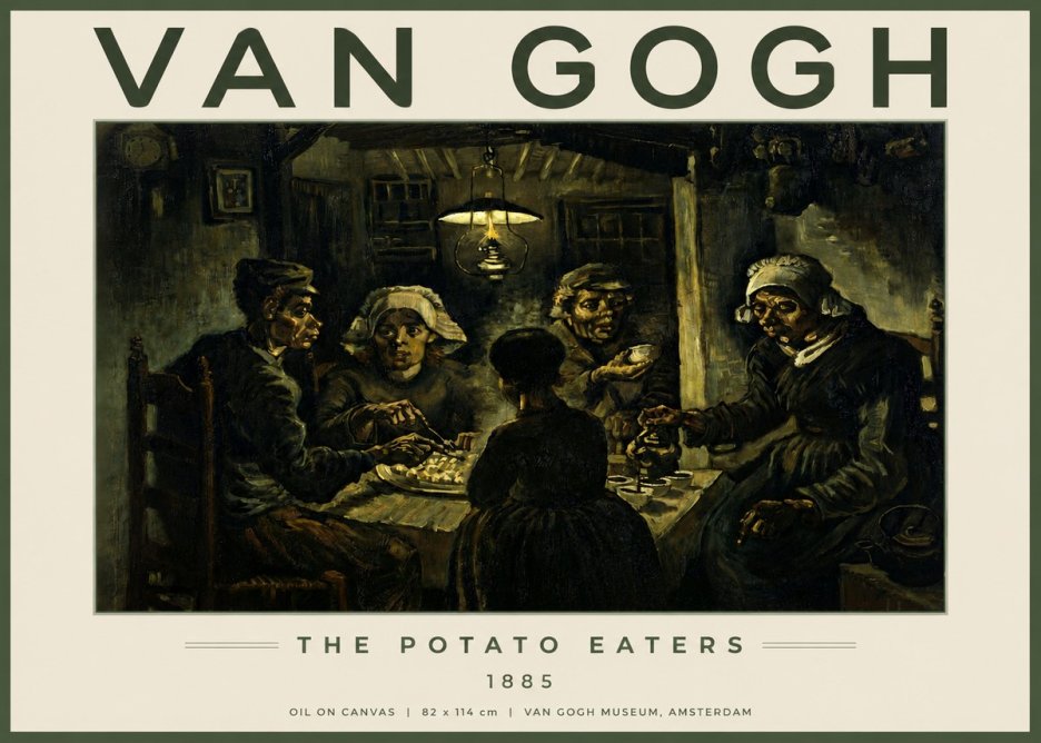 Van Gogh The Potato Eaters II No3 - Affiche