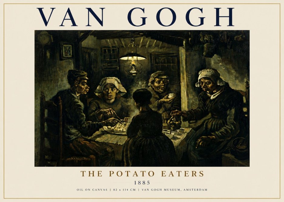 Van Gogh The Potato Eaters II No5 - Affiche