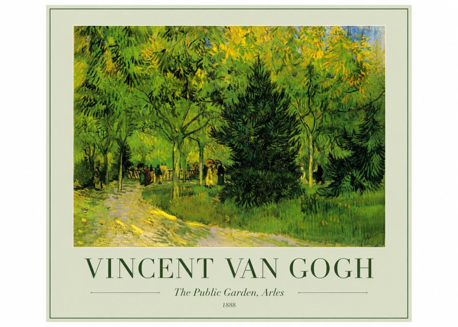 Van Gogh The Public Garden, Arles No3 - Affiche