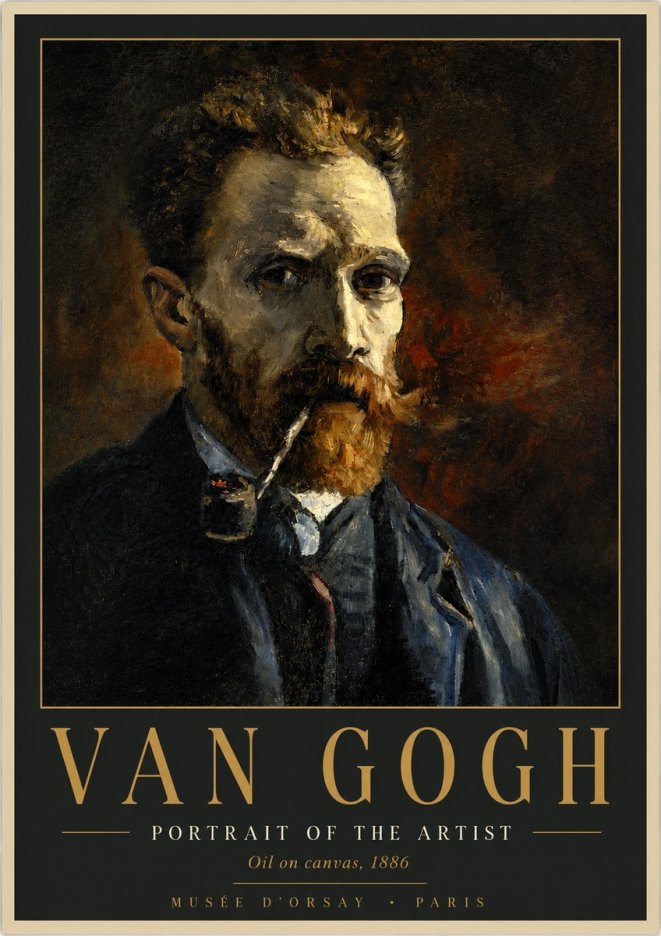 Van Gogh Portrait of the Artist I No2 - Affiche