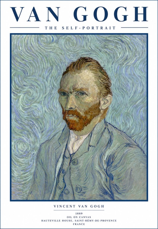 Van Gogh The Self-portrait No4 - Affiche