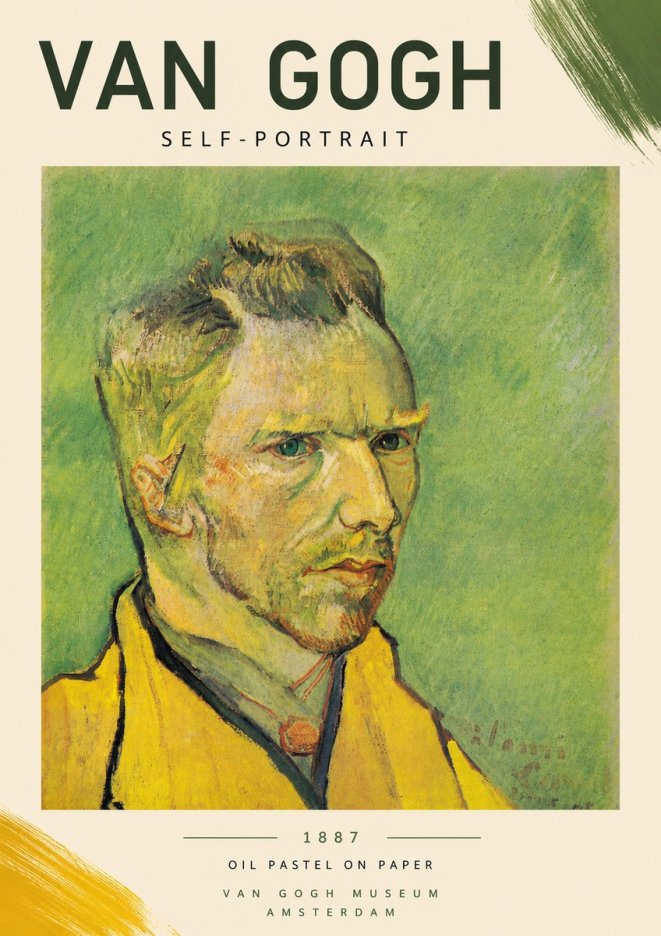 Van Gogh Self-portrait II No5 - Affiche