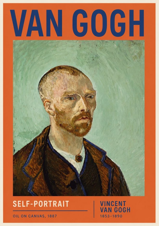 Van Gogh Self-portrait III No6 - Affiche