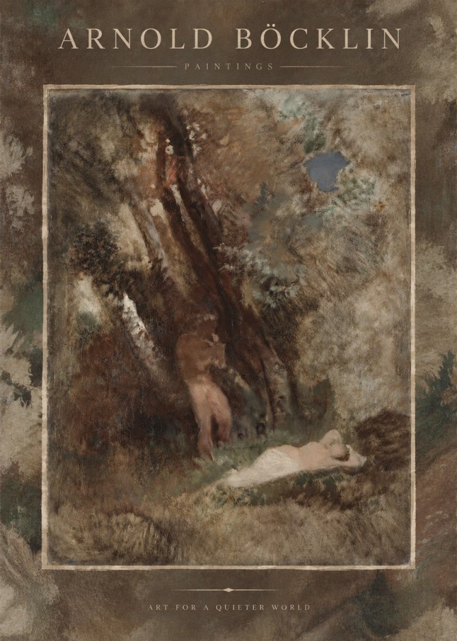 Arnold Böcklin Pan Frightening a Nymph No6 - Affiche