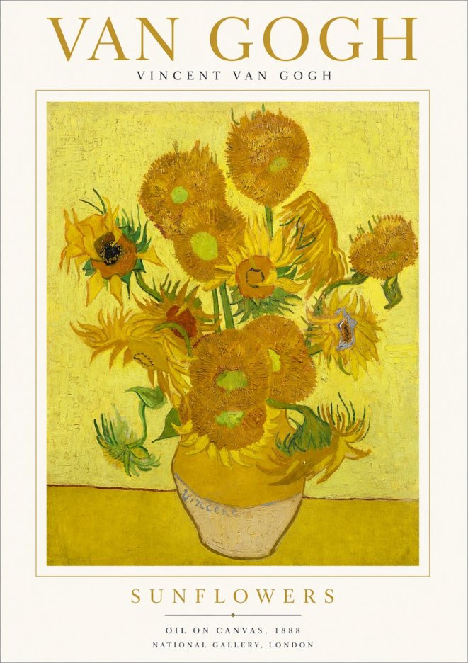 Van Gogh Sunflowers III No1 - Affiche