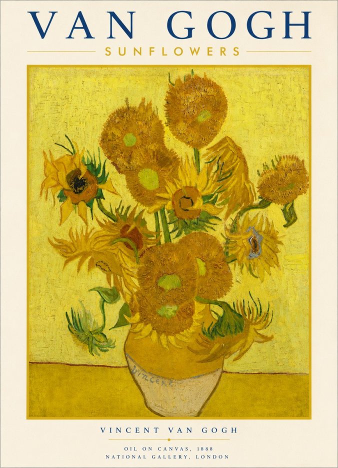 Van Gogh Sunflowers III No3 - Affiche