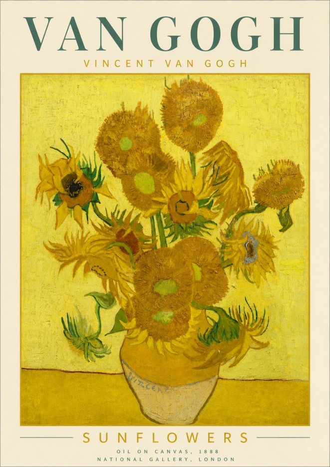 Van Gogh Sunflowers III No6 - Affiche
