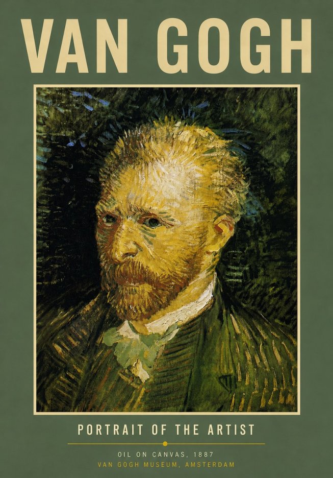 Van Gogh Portrait of the Artist III No5 - Affiche