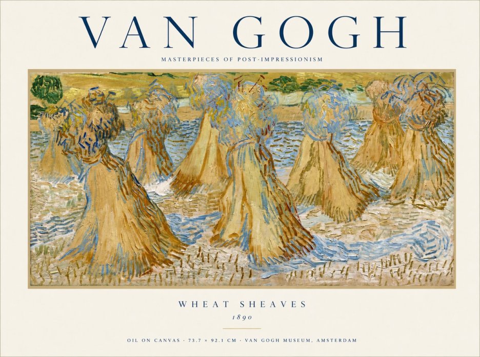 Van Gogh Wheat Sheaves No1 - Affiche