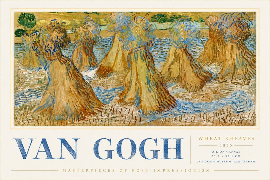 Van Gogh Wheat Sheaves No6 - Affiche