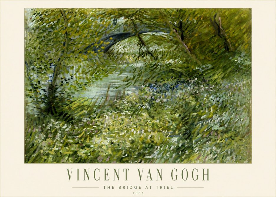 Van Gogh The Bridge at Triel No3 - Affiche