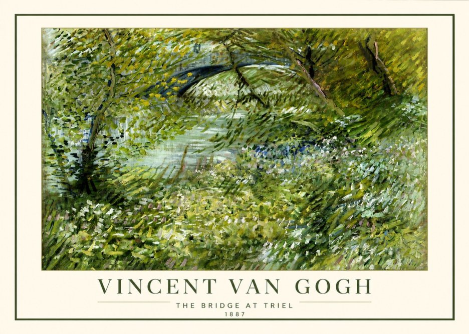 Van Gogh The Bridge at Triel No4 - Affiche