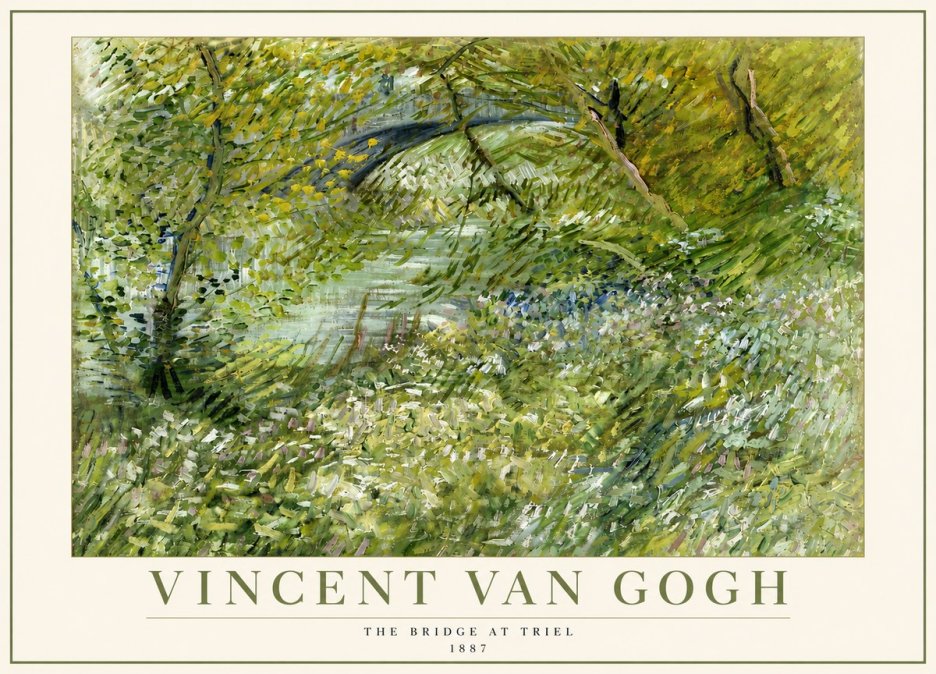 Van Gogh The Bridge at Triel No5 - Affiche