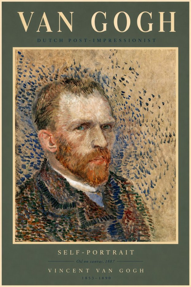 Van Gogh Self-portrait IV No2 - Affiche