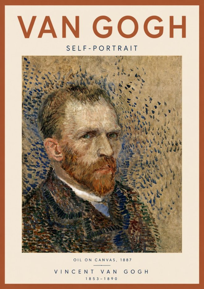 Van Gogh Self-portrait IV No5 - Affiche