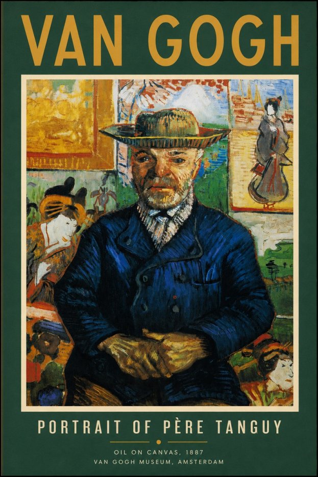 Van Gogh Portrait of Père Tanguy II No2 - Affiche