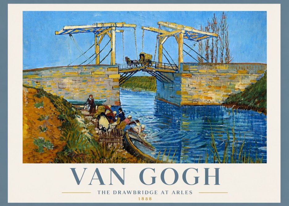 Van Gogh The Drawbridge at Arles I No4 - Affiche
