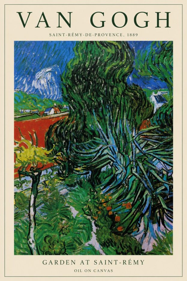 Van Gogh Garden at Saint-rémy No1 - Affiche