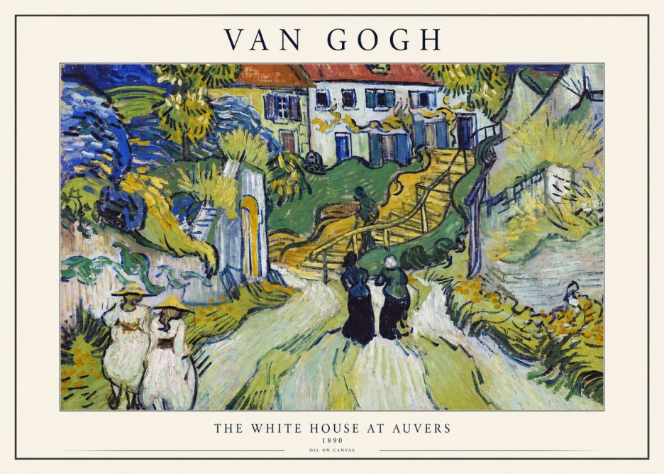 Van Gogh The White House at Auvers No1 - Affiche