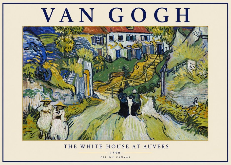 Van Gogh The White House at Auvers No3 - Affiche