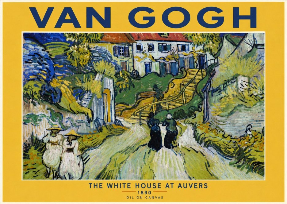 Van Gogh The White House at Auvers No5 - Affiche