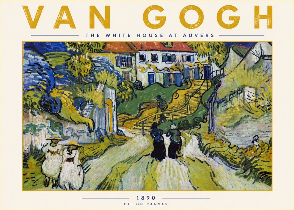 Van Gogh The White House at Auvers No6 - Affiche