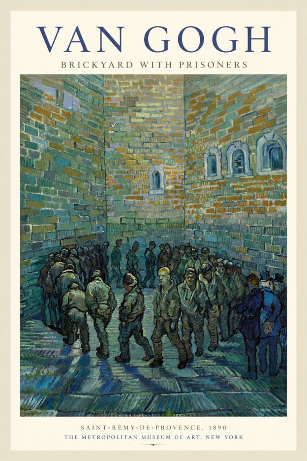 Van Gogh Brickyard with Prisoners No1 - Affiche