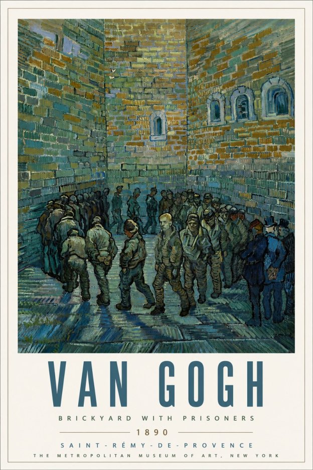 Van Gogh Brickyard with Prisoners No4 - Affiche