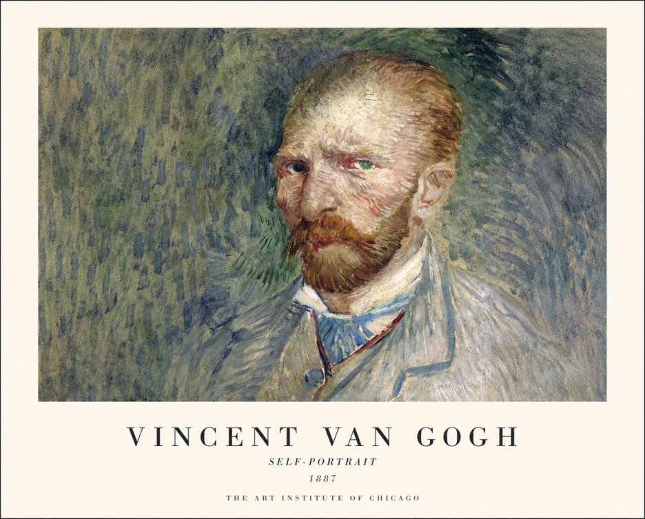 Van Gogh Self-portrait V No1 - Affiche