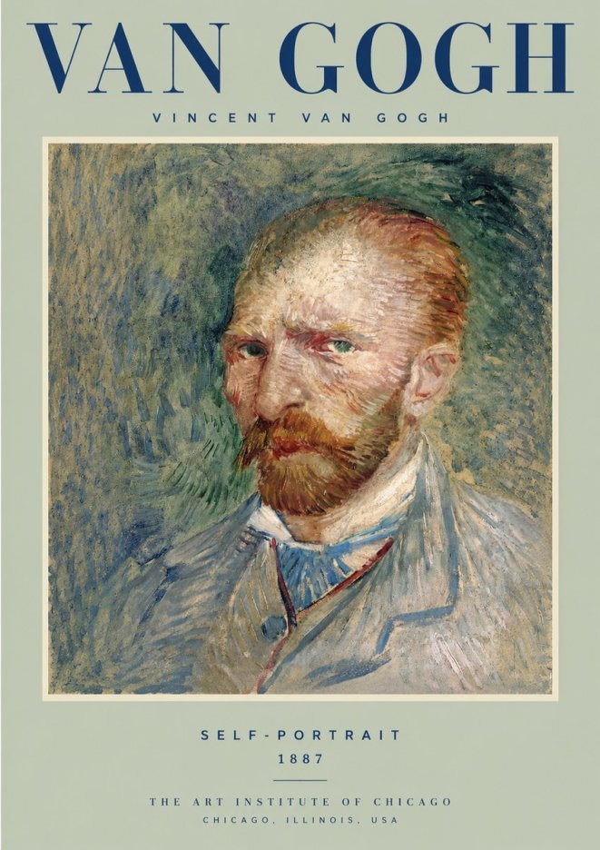 Van Gogh Self-portrait V No2 - Affiche