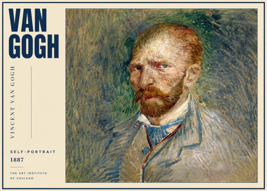 Van Gogh Self-portrait V No4 - Affiche