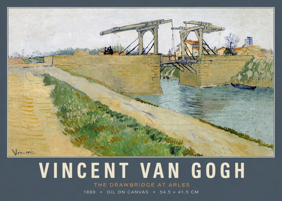 Van Gogh The Drawbridge at Arles II No2 - Affiche
