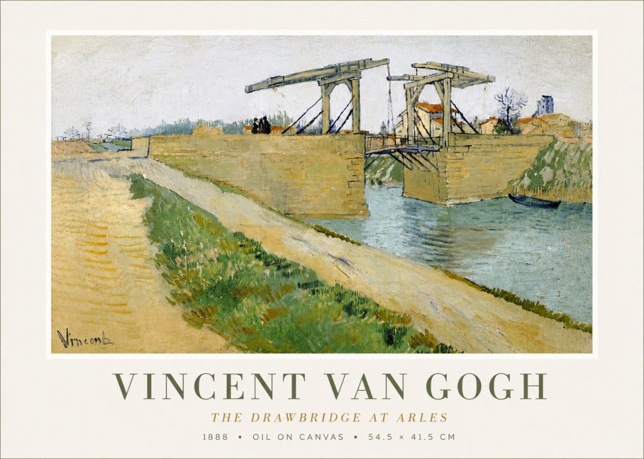 Van Gogh The Drawbridge at Arles II No5 - Affiche
