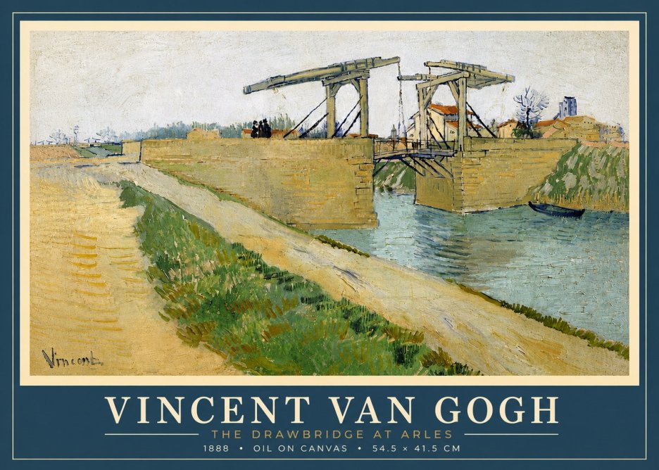 Van Gogh The Drawbridge at Arles II No6 - Affiche