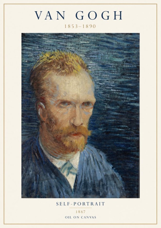 Van Gogh Self-portrait VI No1 - Affiche