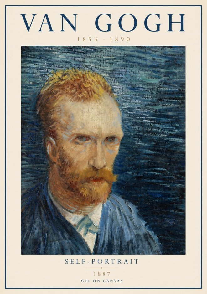 Van Gogh Self-portrait VI No3 - Affiche