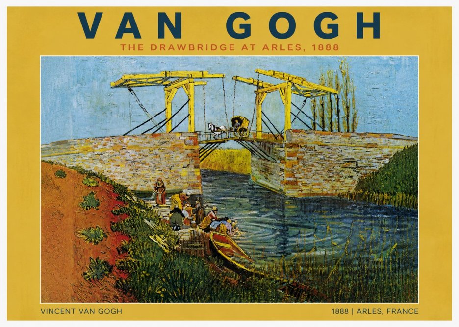 Van Gogh The Drawbridge at Arles III No2 - Affiche